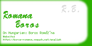 romana boros business card